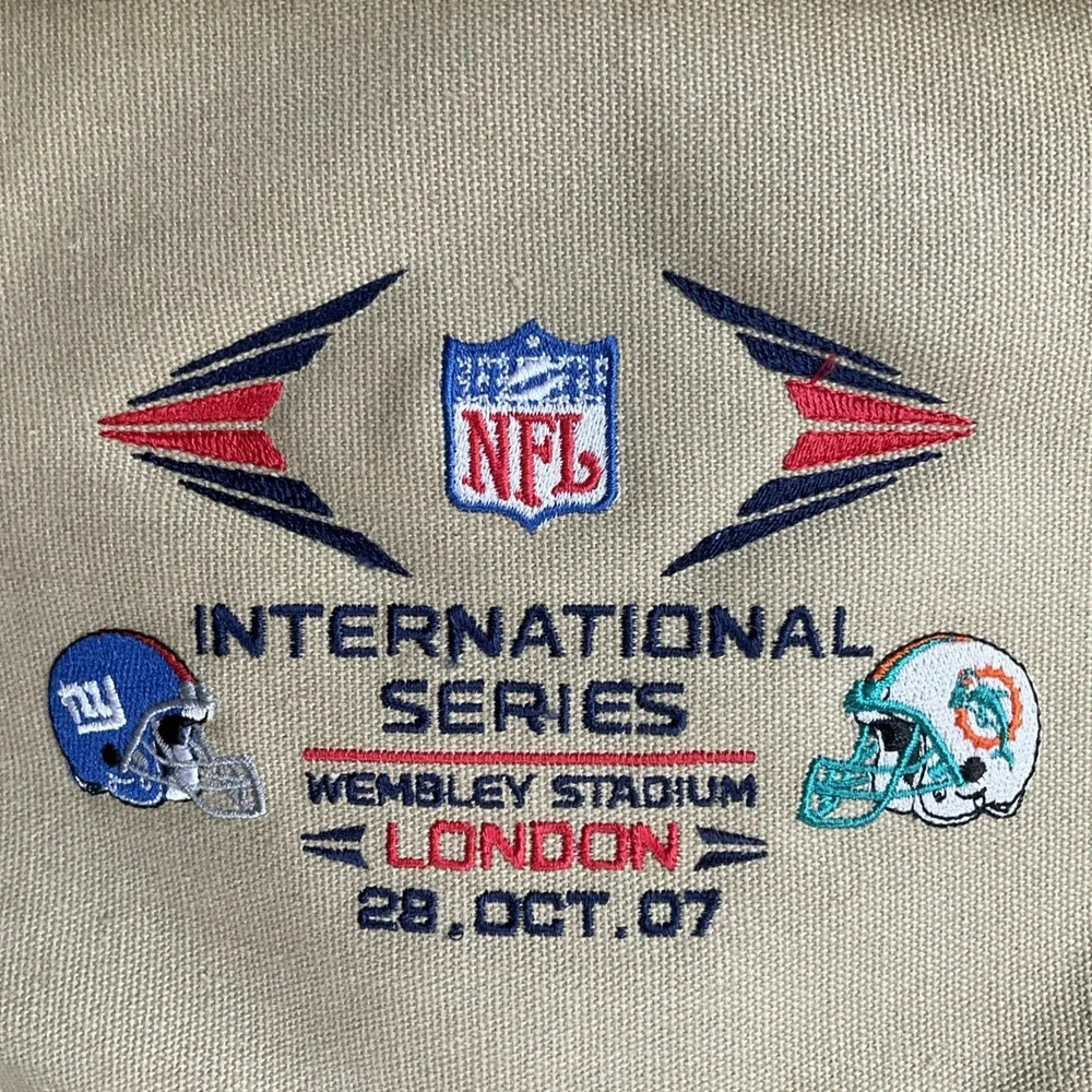 NFL Messenger Bag Wembley London 2007 Giants vs Dolphins Laptop Canvas Case Rare